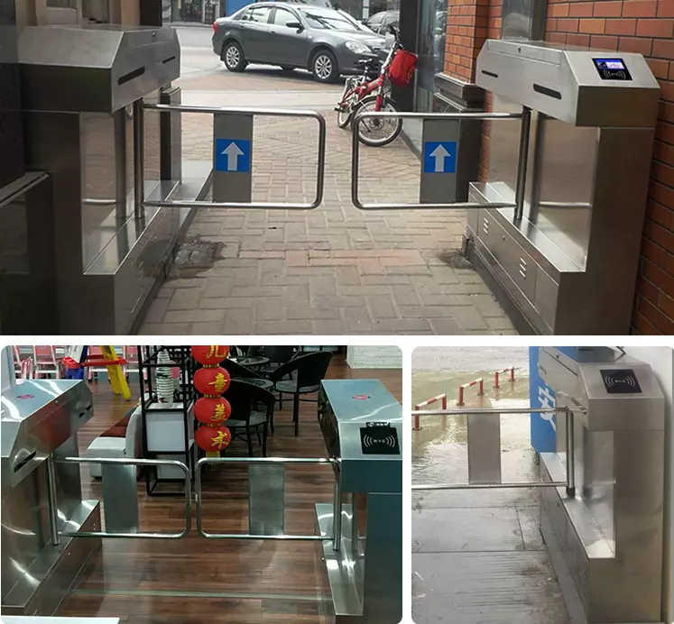 Biometric Access Swing Turnstile /Cabinet Stadiums Gate Barriers/ Esd Checker Gate
