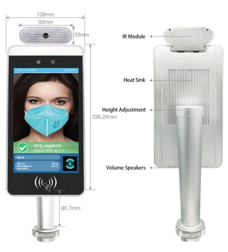 Face Recognition in Mask Temperature Measurement Terminal Advantages 6